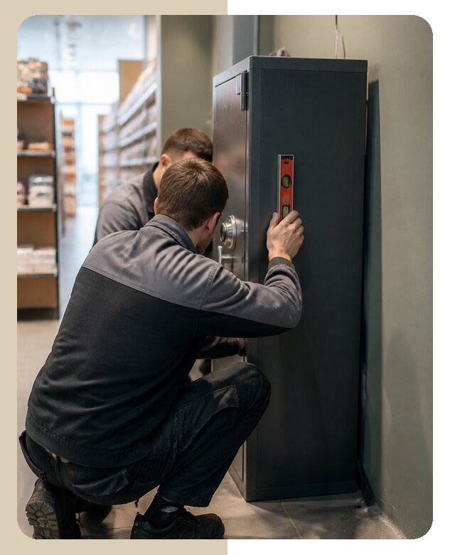Профессиональная установка сейфа в магазине в Петергофе
